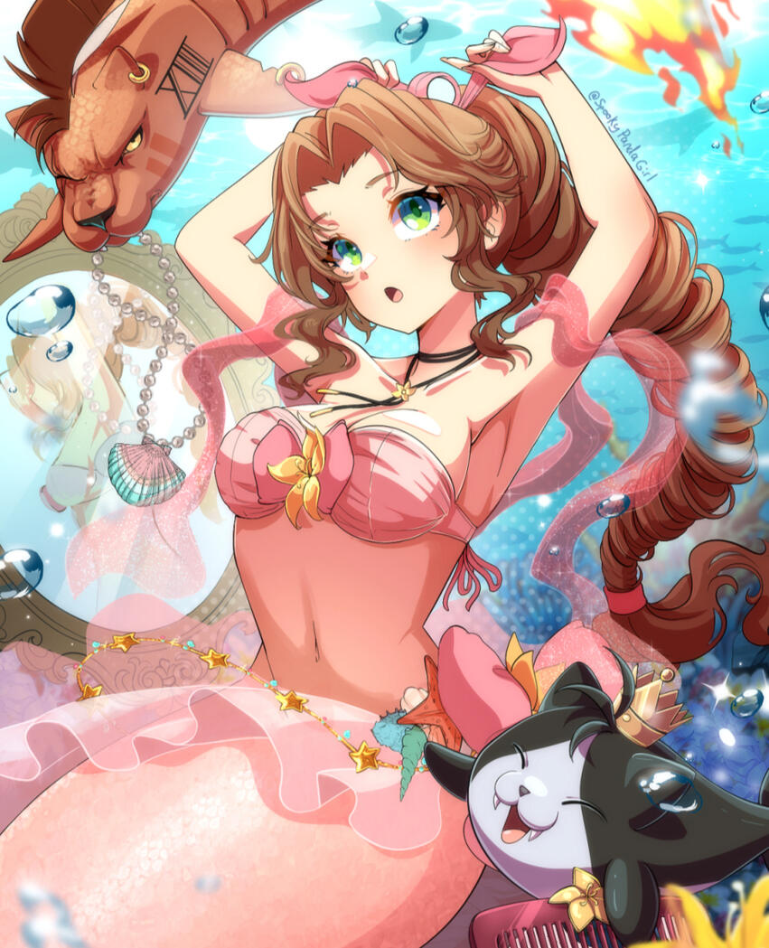 Mermaid Aerith Fanart Mermaid Aerith Fanart
